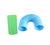 MOTHNUR 2pcs Foldable Hamster Tunnels Small Animal Hideout Tubes Interactive Play for Ferrets and Small Pets Stimulating Activity and Private Retreat in Blue and Green