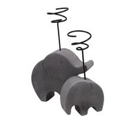 MOTHNUR 2pcs Grey Cement Elephant Air Plant Holder Creative Tabletop Plant Display Stand Decorative Rack for Indoor Air
