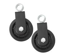 MOTHNUR 2pcs Gym Pulley Wheel Cable Fitness Attachment with Silent Bearings Heavy Duty Strength Training Over the Door Lifting Traction Wheel for Home Exercise Equipment