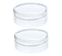 MOTHNUR 2pcs High Borosilicate Glass Petri Dishes Cell Culture Scientific Teaching Aid Stable Bottom Transparent Laboratory Experiment Box