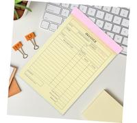 MOTHNUR 2pcs Invoice Book for Small Business Triple Receipt Pad with Pages Each Paper Record Keeping for Handicrafts Photographers Restaurants Florists and Boutique Financial Management