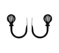 MOTHNUR 2pcs Iron Curtain Tiebacks Birdcage Style 16mm Metal Curtain Hooks with Tieback Rope for Home Window Treatment Holdbacks
