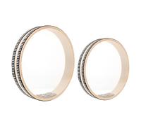 MOTHNUR 2pcs Kids Hand Drum Set Ocean Wave Bead Drum Percussion Instrument for Children Orff Music Educational Toy with 8-inch and 10-inch Sizes for Early Music Learning and Play