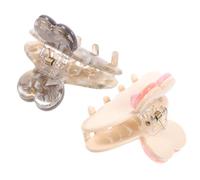 MOTHNUR 2pcs Large Heart-shaped Hair Claw Clips for Women Decorative Jaw Clips for Thin Thick Hair Practical Non-slip for Parties Weddings Everyday Use Marble Grey