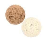 MOTHNUR 2pcs Large Interactive Cat Scratching Balls Jute Rope for Indoor Cats Kitten Play Noise-making Scratchers Prevent Furniture Damage
