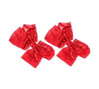 MOTHNUR 2Pcs Large Sequin Bow Hair Clips Decorative Hairpins for Women Vibrant Red Sparkly Barrettes Suitable for Thick Thin Hair Stylish Accessories for Daily Office and Outings