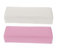 MOTHNUR 2Pcs Leather Manicure Hand Palm Rests Nail Art Pillows for Nail Table Support Soft Hand Pillow Cushions for Pedicure and Training White Pink