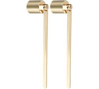 MOTHNUR 2pcs Metal Candle Snuffer Set with Long Handle Portable Gold Candle Extinguisher Tool for Household Use for Safe and Clean Wick Putting Out