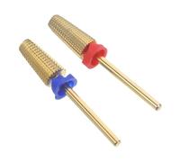 MOTHNUR 2pcs Nail Drill Bits Safety Bits for Nail Drill Premium Alloy Material Grinding Effect Assorted Colour for Home Use