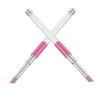 MOTHNUR 2pcs Nail File Cuticle Remover Manicure Pen Crystal Polishing Pen for Dead Skin Removal for Home and Salon Use