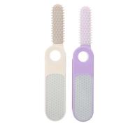 MOTHNUR 2pcs Nano Glass Foot File with Toe Cleaning Brush Gentle Exfoliating Pedicure Tool for Hard Skin and Cracked Heels Foot Skin Remover Supplies