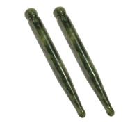 MOTHNUR 2pcs Natural Xiuyan Jade Gua Sha Massage Stick for Facial and Full Body Pressure Point Reflexology Deep Tissue Acupuncture Tool for Eye Relaxation Puffiness Reduction and Muscle