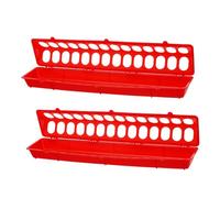 MOTHNUR 2pcs Pigeon Feeding Troughs Red Food Groove Containers 500x125x80mm Sturdy Bird Feeding Dish Supplies for Pigeon Keepers