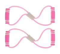 MOTHNUR 2Pcs Pink 8-Shape Resistance Bands for Upper Body Training - Flat Elastic Exercise Bands for Home Gym Pilates Yoga Stretching and Rehabilitation