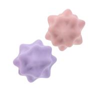 MOTHNUR 2pcs Plantar Fascia Massage Balls for Feet High-elasticity Silicone Muscle Massager with Spiky Acupoint Stimulation Compact Yoga Trigger Point Balls for Deep Tissue Relaxation and