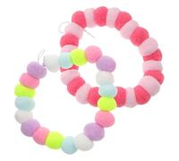 MOTHNUR 2pcs Plush Ball Cat Collar Soft Pet Necklace Accessory for Cats and Dogs Comfortable Festival Collar for Parties and Special Occasions Random Color