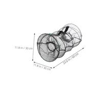 MOTHNUR 2pcs Portable Foldable Fishing Trap Net for Shrimp Crab Crawfish Fish Durable Nylon Minnow Cage for Outdoor Aquaculture and Recreational Catching Compact and Easy to Transport