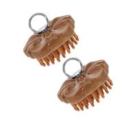 MOTHNUR 2pcs Portable Wooden Scalp Massager with Ergonomic Ring Handle Fine Teeth Comb for Deep Cleansing and Meridian Massage Lightweight Hair Brush for Men and Women Hair Growth and