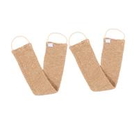 MOTHNUR 2pcs Ramie Jute Exfoliating Back Scrubber Bath Towel for Shower Spa Daily Use Natural Body Wash Cloth Removes Dead Skin Smooths Skin Lightweight Portable Bath Accessory for Home