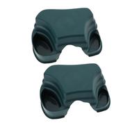 MOTHNUR 2pcs Reptile Hideout with Built Feeder and Water Dish Multifunctional Cave Ornament for Tortoise Bearded Dragon Snake Habitat Safe Pet Shelter and Basking Platform in Green