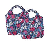 MOTHNUR 2pcs Reusable Foldable Tote Bag Lightweight Large Capacity Shopping Grocery Storage Bags with Sturdy Handles for Daily Use and Travel