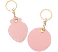 MOTHNUR 2Pcs RFID Key Fob Protective Cases PU Material Keychain Card Holder with Ring Design for Door Access Cards Practical Keychain Pendant Convenient Hanging and Secure RFID Tag Cover