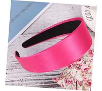 MOTHNUR 2Pcs Satin Wide Edge Hair Hoops Solid Color Hair Bands Creative Headdress for Women Rosy Elegant Party Accessories