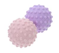 MOTHNUR 2pcs Silicone Fascia Massage Balls Muscle Relaxation Trigger Point Rollers for Yoga Exercise Foot Therapy in Pink and Purple