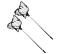 MOTHNUR 2pcs Small Fish Tank Nets Aquarium Net Fine Mesh Betta Fish Tank Accessories Black