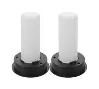 MOTHNUR 2PCS Solar Lantern Battery Box Replacement Flickering Flame Solar Light Tops for Outdoor Waterproof Lanterns for Garden Patio Decor