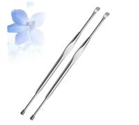 MOTHNUR 2PCS Stainless Steel Double-Ended Spiral Ear Wax Cleaner Tool with Skid-Resistant Design for Comfortable Ear Massage and Wax Removal Portable for Home Use