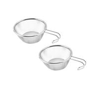 MOTHNUR 2pcs Stainless Steel Fine Mesh Strainers Kitchen Cooking Sieve Filters for Juice Oil Flour with High Temperature Resistance and Large Capacity for Rice Beans Washing