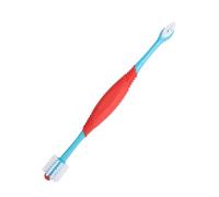 MOTHNUR 2pcs Supple Dual-Head Pet Toothbrush Small Soft Bristle Dog and Cat Toothbrush Portable Teeth Cleaning Supplies for Comfortable Oral Care