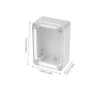 MOTHNUR 2pcs Transparent Abs Electrical Enclosure Box with Clear Cover for Outdoor Junction Cable Projects Easy Installation Protective Electronics Housing
