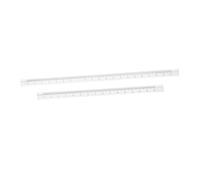 MOTHNUR 2pcs Transparent Plastic Measuring Rulers Clear Student Drawing Tools with Precise Scale for School Office Supplies Lightweight and Easy to Clean Classroom Ruler