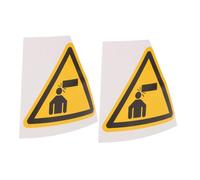 MOTHNUR 2pcs Triangle Warning Sign Stickers for Low Ceiling Head Collision Caution Labels Safety Decals for Factories Workshops Construction Sites