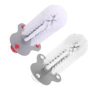 MOTHNUR 2pcs Turtle Shell Cleaning Brush with Suction Cups Gentle Reptile Scrubber for Tank Use Flexible Bristles Massager for Aquatic Turtle Shell Scutes Mud Dirt Removal Aquarium