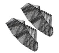 MOTHNUR 2pcs Universal Bird Cage Protective Cover Washable Black Nylon Mesh Netting Dustproof Parakeet and Macaw Cage Skirt 120-180cm Perimeter 30cm Height and Side Guard