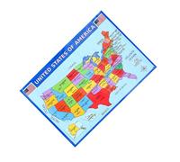 MOTHNUR 2pcs Usa Map Poster Educational Wall Maps for Classroom and Home Learning Bright Colors Clear Printing Wear-resistant American States Geography Charts for Students