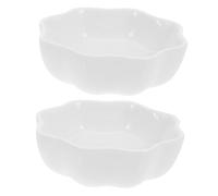 MOTHNUR 2Pcs Washable Ceramic Hamster Feeding Bowls Wear-resistant Rodent Food Dish for Chinchilla and Small Pets Compact Design for Household Use