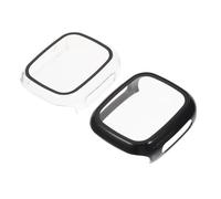 MOTHNUR 2pcs Watch Protective Case for Play Smartwatch PC Hard Shell with Tempered Film Full Coverage Scratch and Drop Resistant Cover Lightweight and Easy to Install