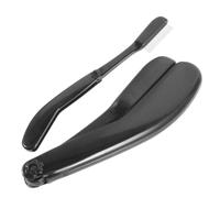 MOTHNUR 2pcs Women Eyelash Separating Combs and Eyebrow Brushes Portable Reusable Lash Makeup Tools for Precise Eyebrow Shaping and Eyelash Grooming in Black