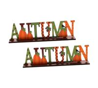 MOTHNUR 2pcs Wood Ornament Hollow-out Decor Party Decorative Prop Multi Bright Color High Grade Material Reusable Decorative Thanksgiving Atmosphere Restaurant School