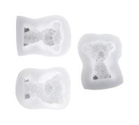 MOTHNUR 3 Pcs Bear Silicone Baking Molds for Cake, Cookie, and Chocolate Making - Cute Crystal Epoxy Candy Moulds 3 Unique Designs, for Birthday and Holiday Baking Random Random Color
