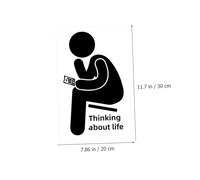 MOTHNUR 3 Sheets Black PVC Toilet Seat Stickers Adhesive Bathroom Decals Easy to Apply and Remove Toilet Lid Art for Public Washrooms and Home Decor