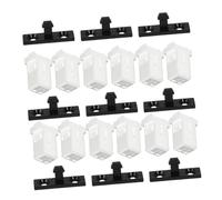MOTHNUR 30 Set White Press-Operated Trash Can Locks Replacement Buckles for Household Garbage Bins Plastic Self-Locking Mechanism for Kitchen Bathroom Office Waste Containers