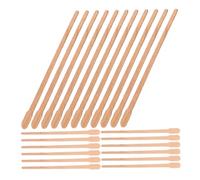 MOTHNUR 300 Pcs Oval Wooden Waxing Sticks for Eyebrow Shaping and Nose Hair Removal Precision Cosmetic Spatulas Portable Bagged Wax Depressors for Efficient Hair Removal and Skincare