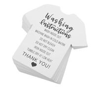 MOTHNUR 300pcs Washable Labels for Clothes Washing Instruction Cards Clear Apparel Care Guide for Retailers Brands User-Friendly Laundry Tags for Shirt Packaging Minimalist Design Bulk