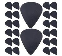 MOTHNUR 30Pcs Black 0.5Mm Guitar Picks Set, Plastic Acoustic Bass Plectrums for Music Practice, Strumming, Ukulele Playing, and Band Performance Accessories