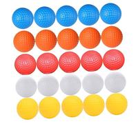 MOTHNUR 30pcs Lightweight Hollow Practice Balls for Indoor Swing Training Non Porous Soft Golf Training Balls in White Yellow Orange for Home and Office Use